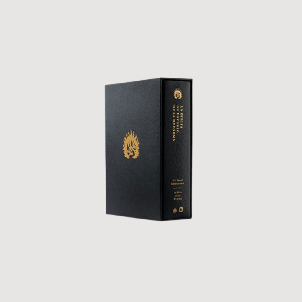 Biblia de Estudio de la Reforma Piel Genuino Negro con canto dorado