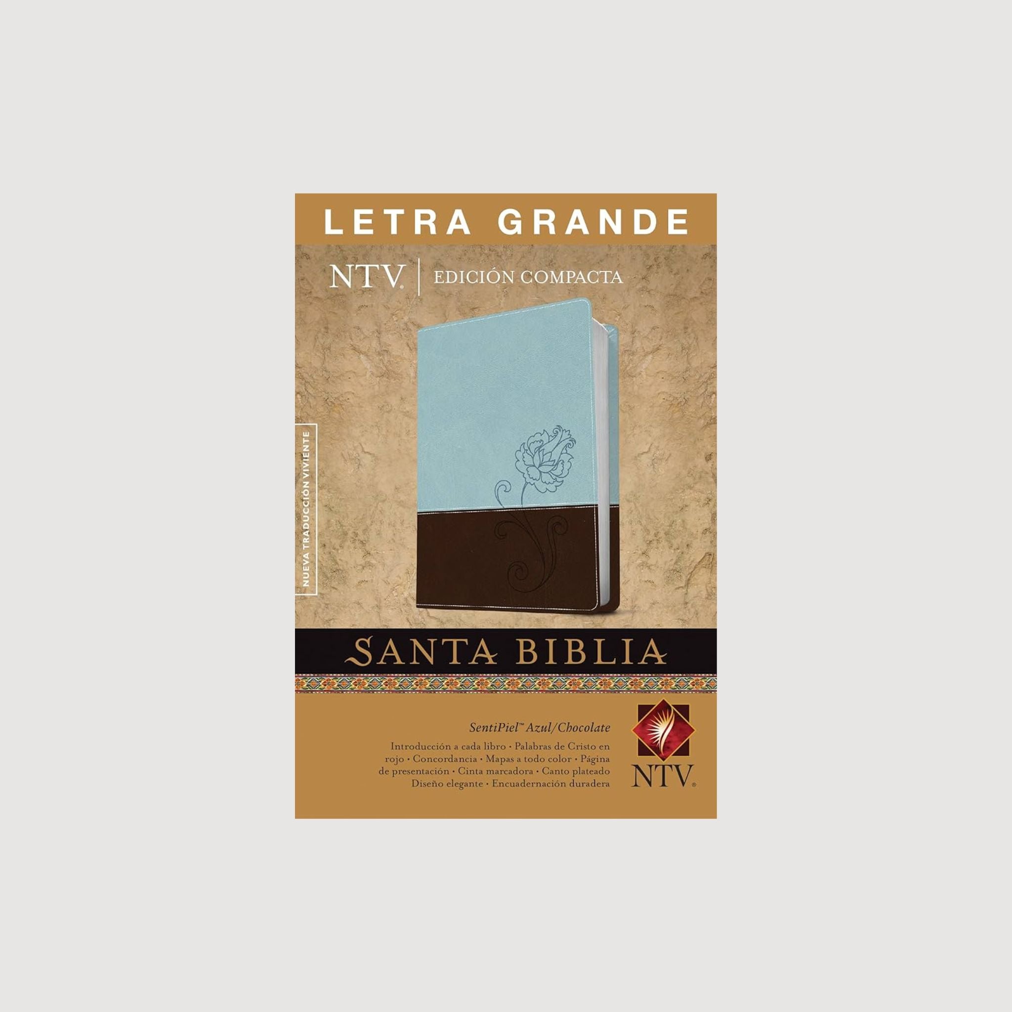 Biblia NTV Edición Compacta Letra grande Azul-Chocolate