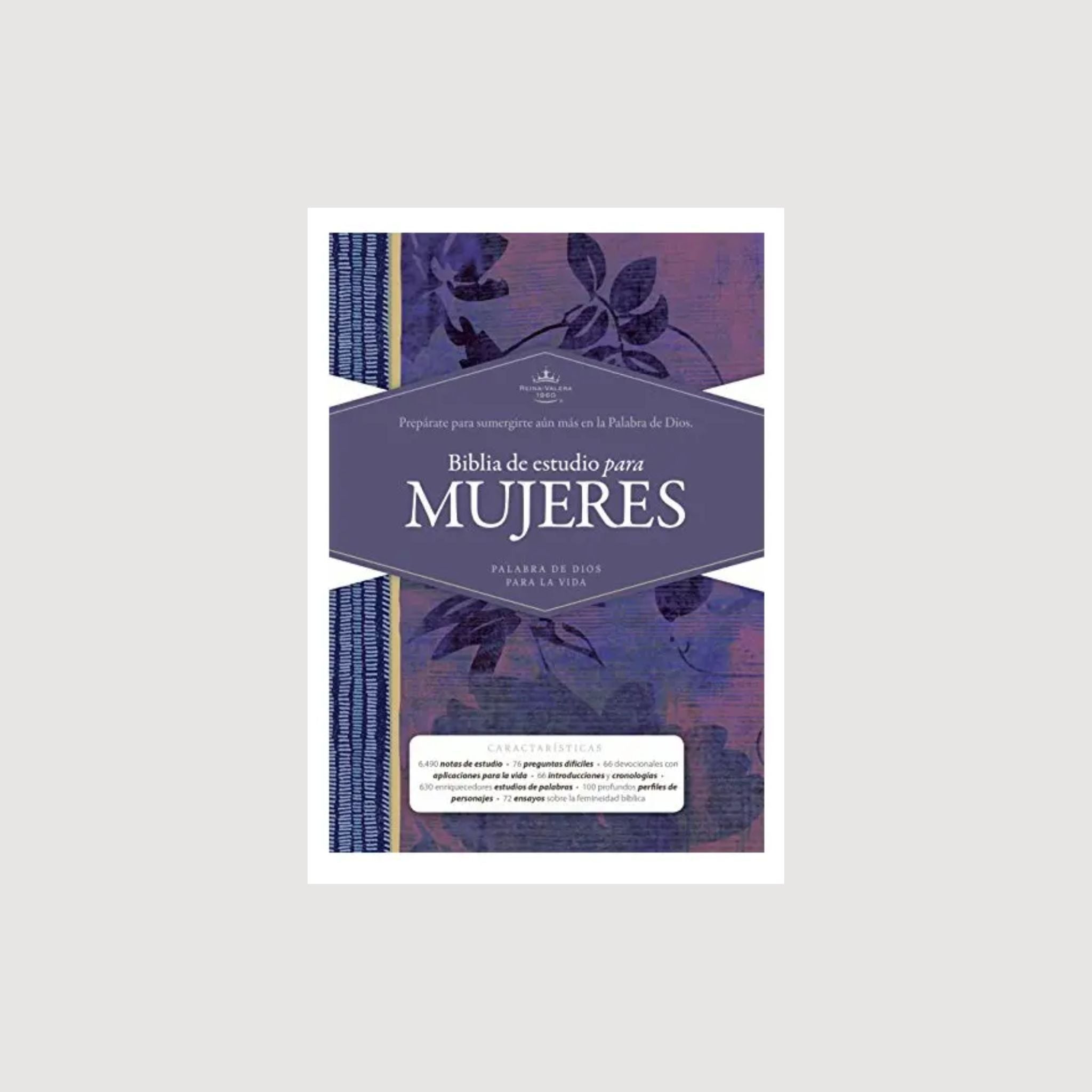 Biblia de Estudio para Mujeres Azul floreado tela impresa con Índice