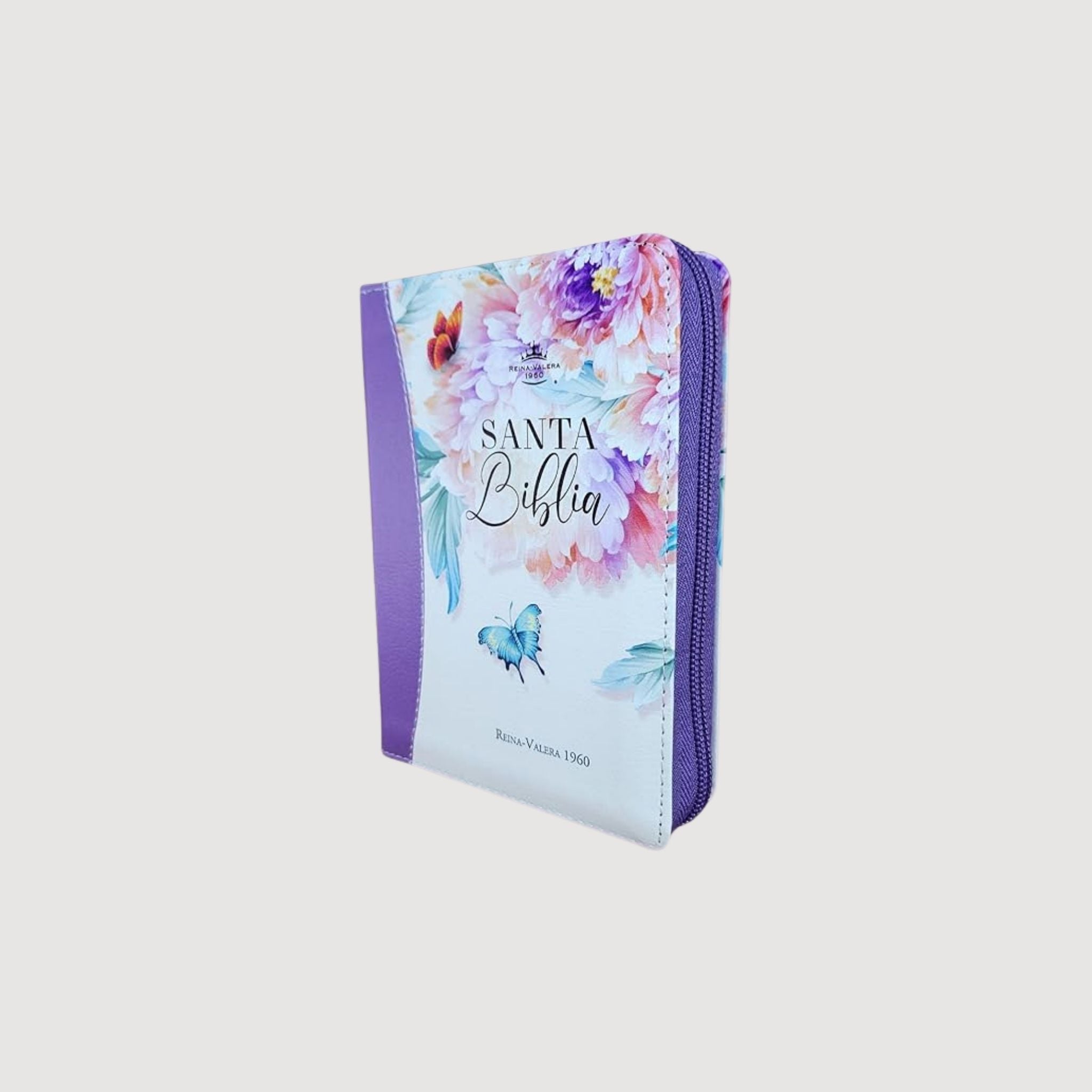 Biblia Floral, Letra Grande - Pasta Suave con Índice y Cierre