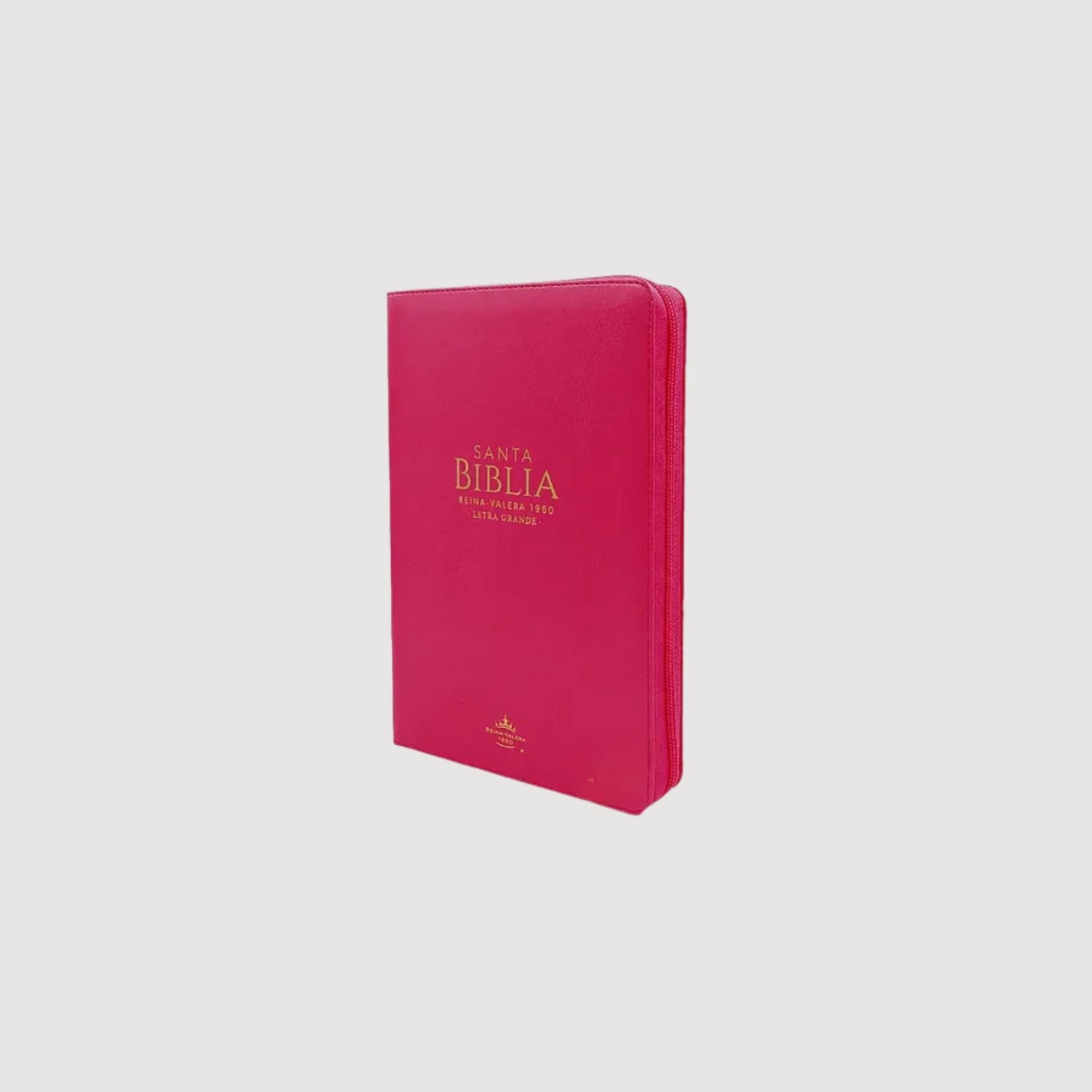 Biblia Reina Valera 60/piel fucsia/letra grande/sierre canto dorado