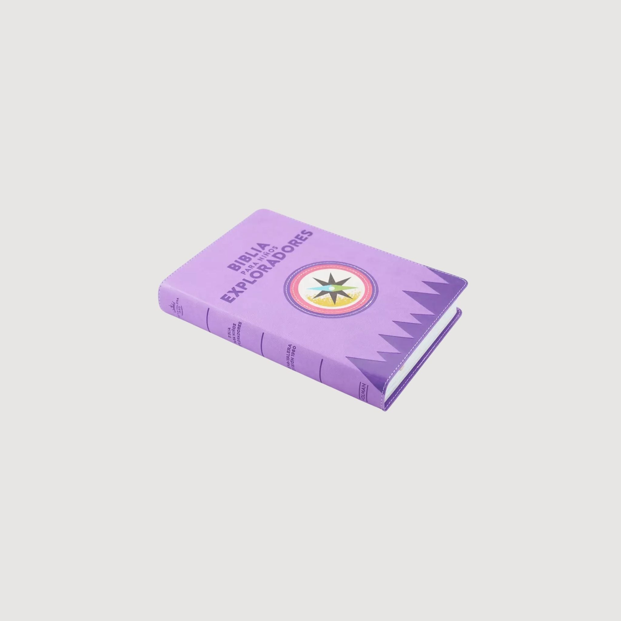 Biblia para Niños Exploradores Lavanda Compas