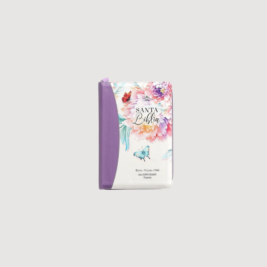 Biblia 068 Letra Gigante Imitacion Piel Jardin Coral