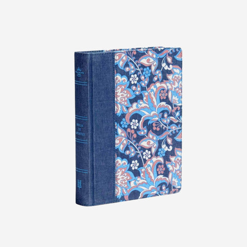 Biblia de apuntes, rosado y azul, tela RVR60