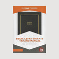 Biblia RVR 1960 Letra Gigante 14 puntos, Manual con Cierre Imit. piel negro con índice