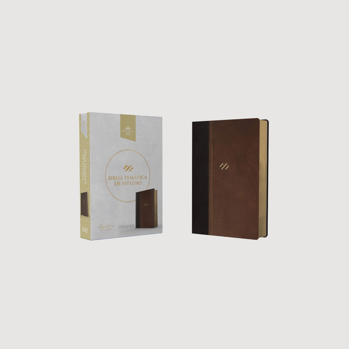 RVR 1960 Biblia temática de Estudio- Marrón, piel